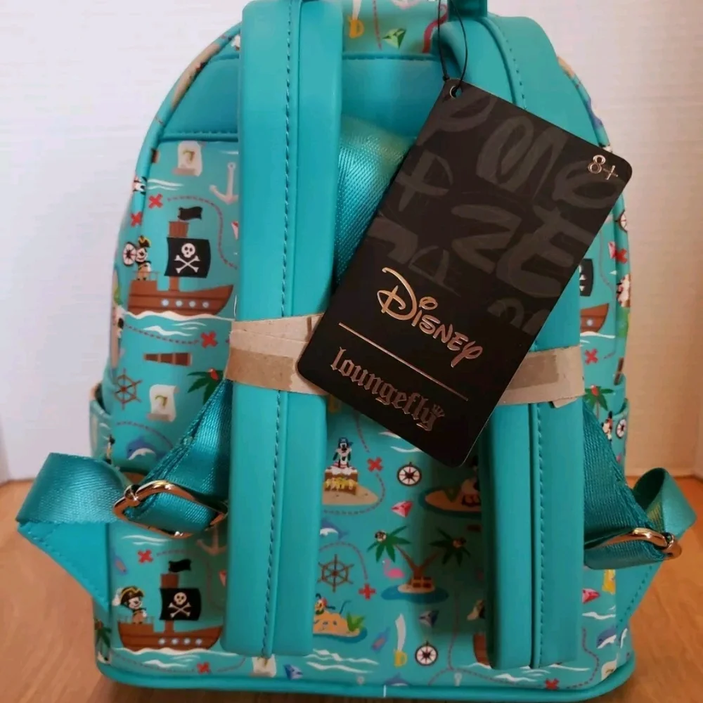 Loungefly Disney Pirate Mini Backpack Blue Multicolored